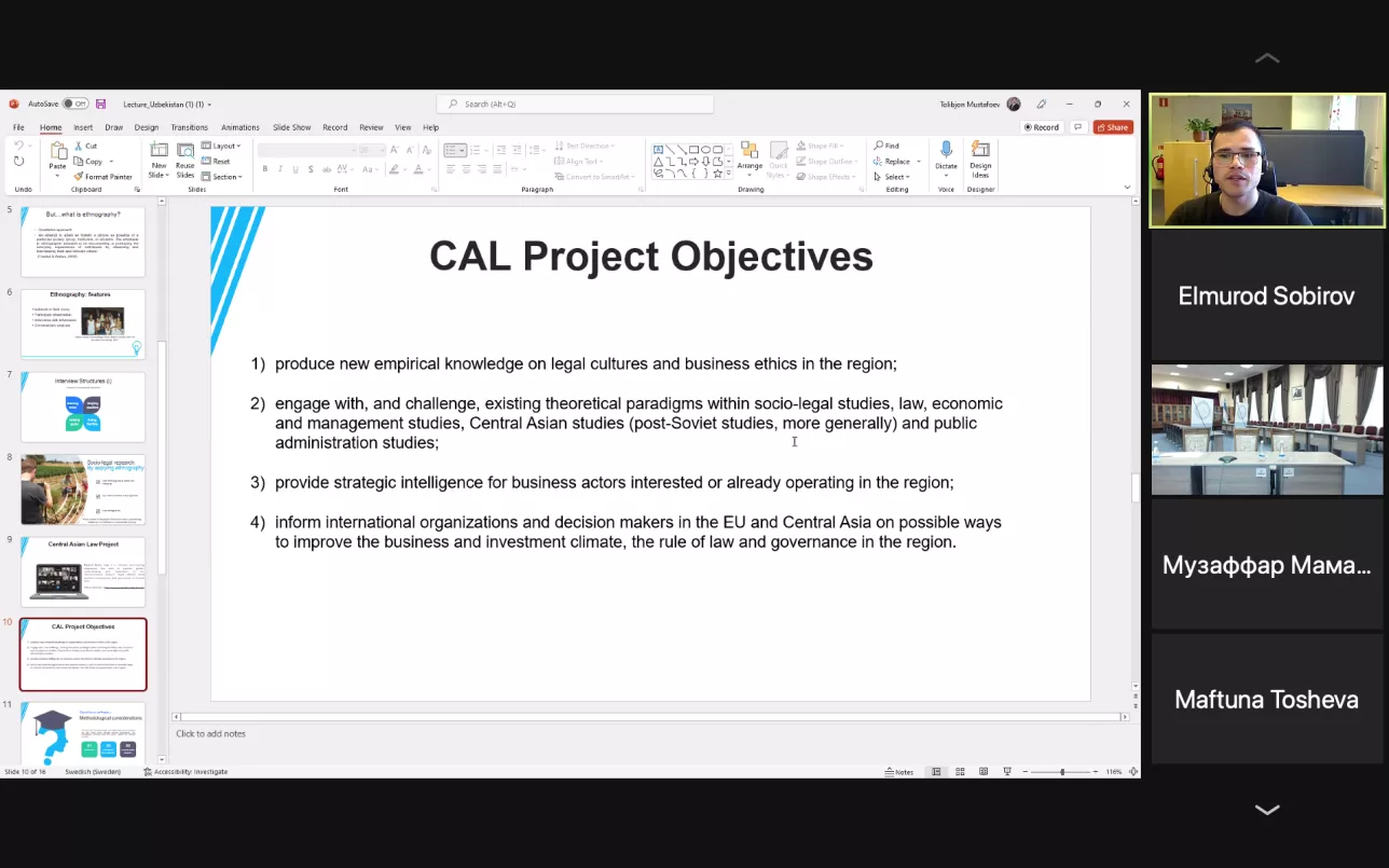 Presentation of Project Objectives 